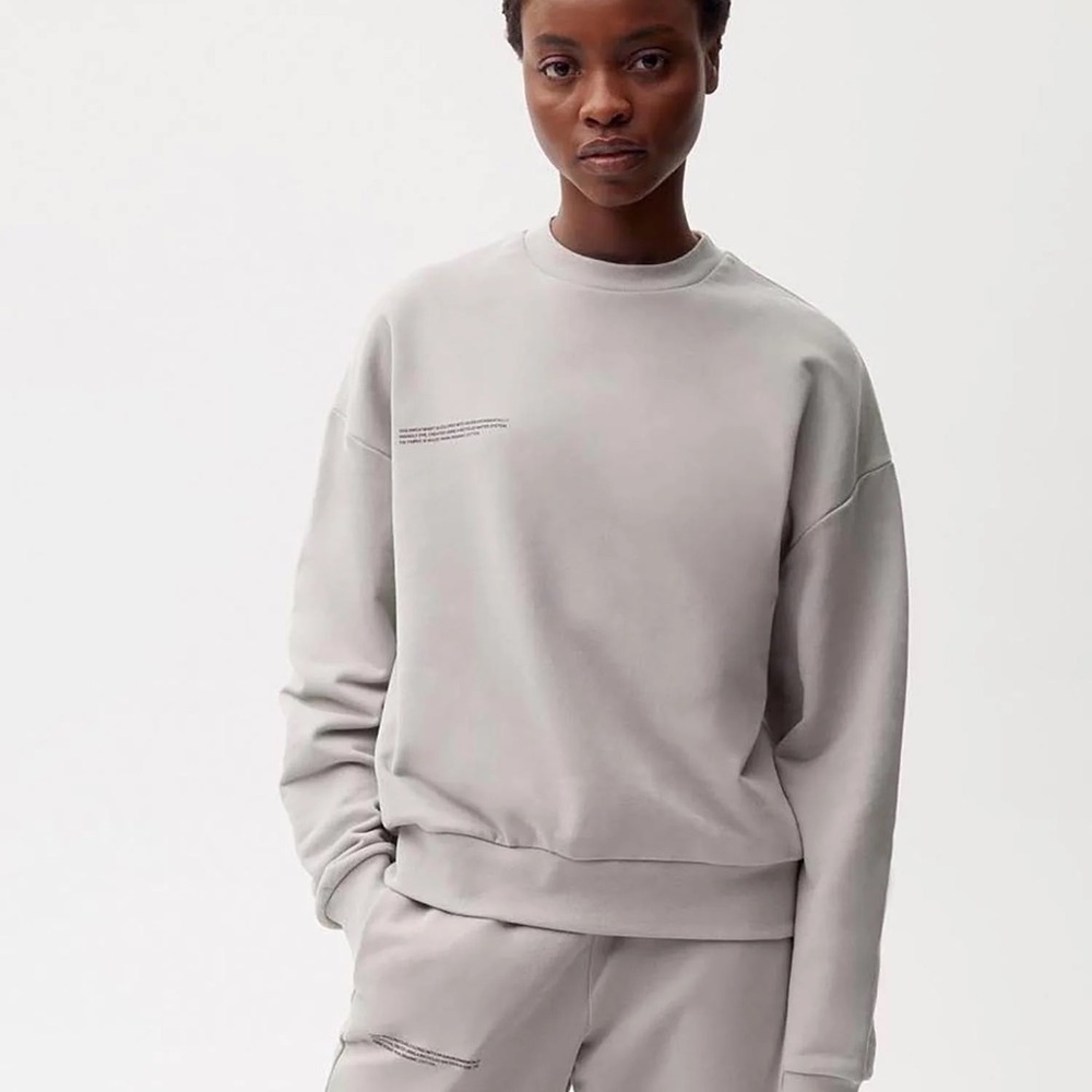Pangaia 365 mid-weight sweatshirt in stone